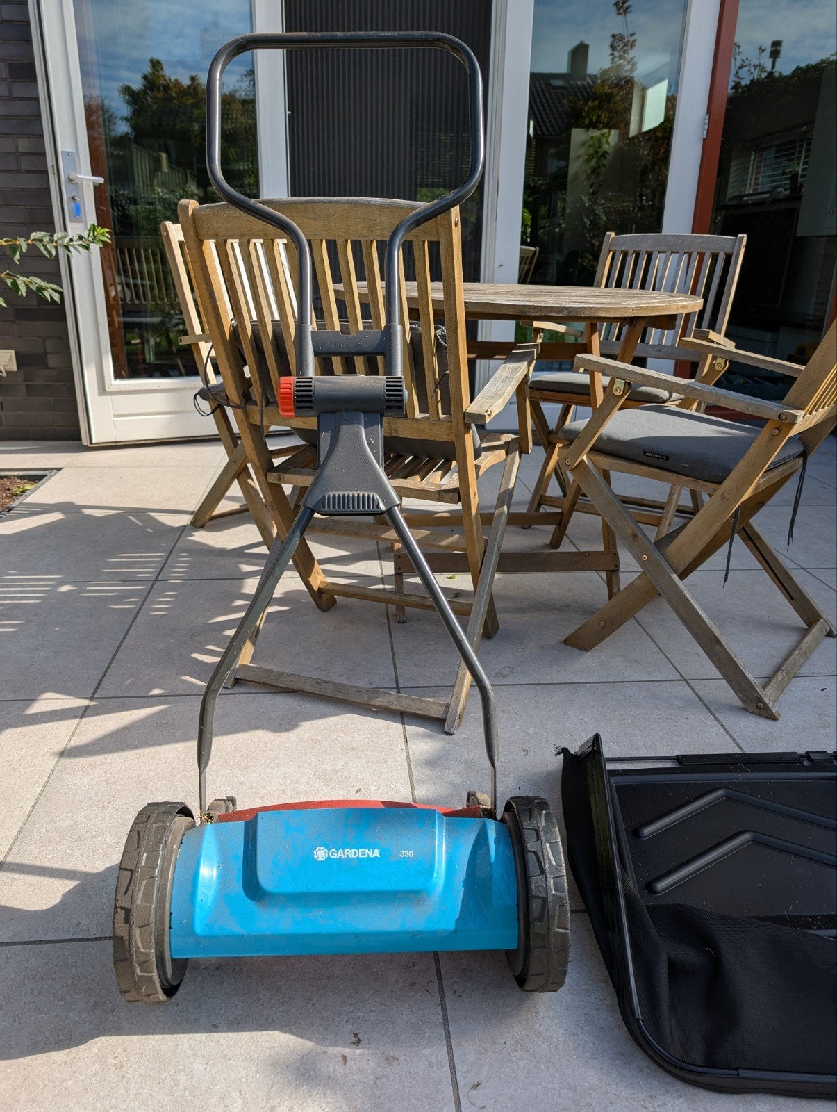 Gardena Kooimaaier 330 met opvangbak, Ophalen, Gebruikt, Handgrasmaaier, Opvangbak