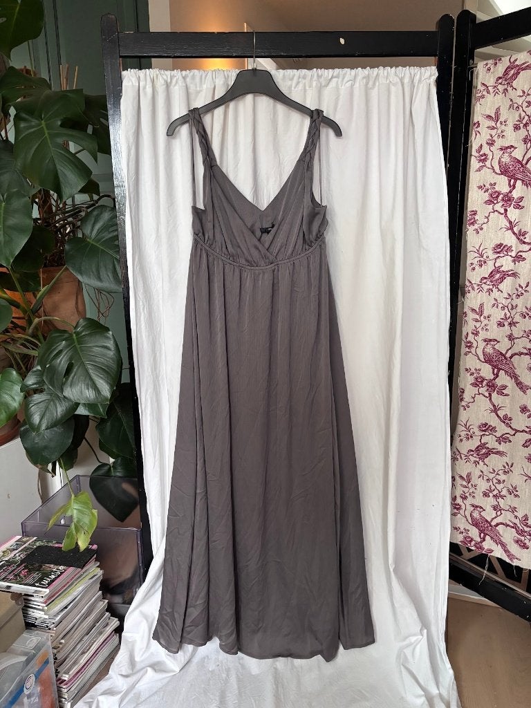 H&M Griekse godinnenjurk / empire maxi-jurk – maat 42, H&M, Maat 42/44 (L), Ophalen of Verzenden, Grijs