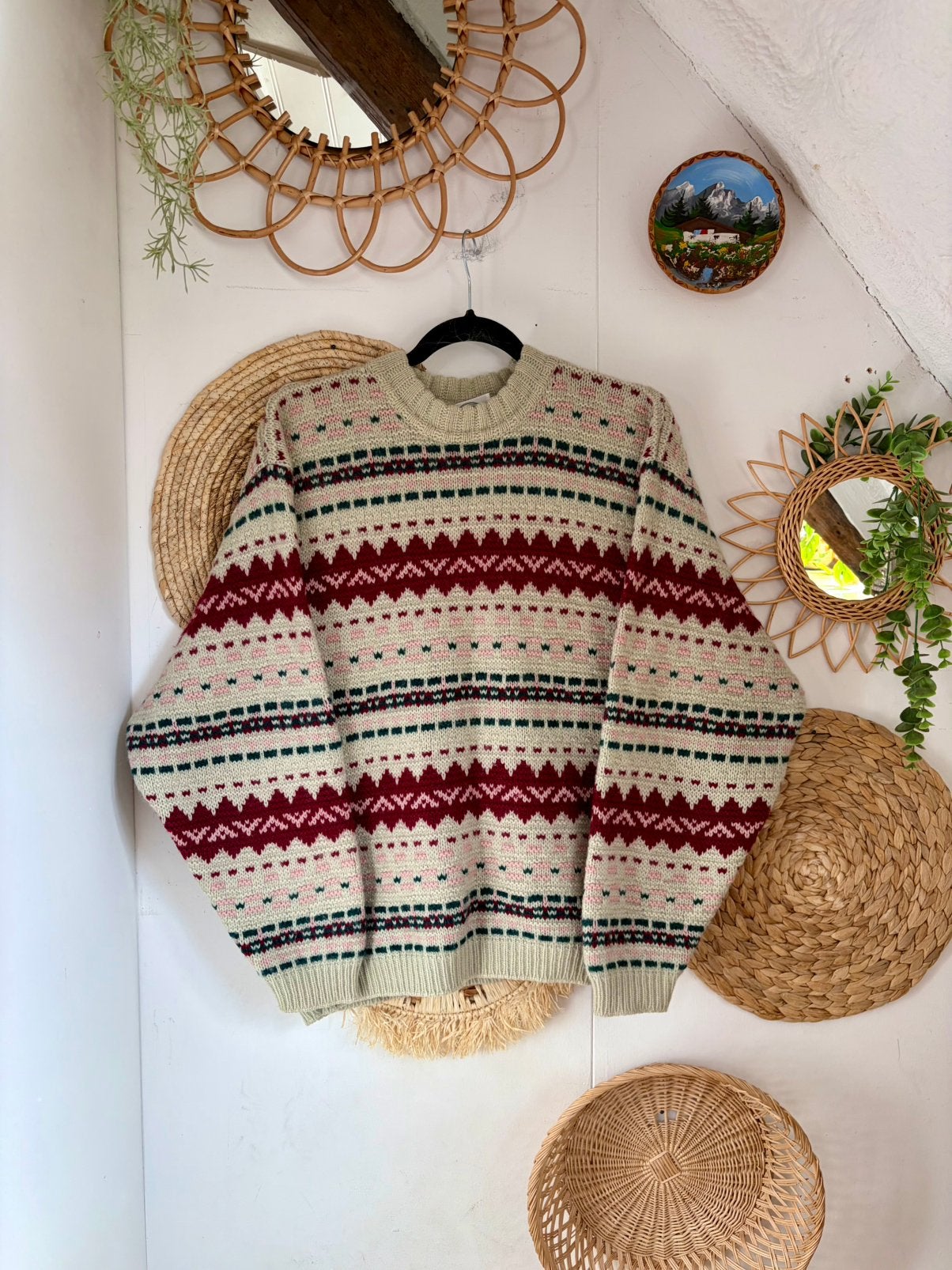 Vintage wollen trui, Kleding | Dames, Ophalen of Verzenden, Zo goed als nieuw, Maat 42/44 (L)