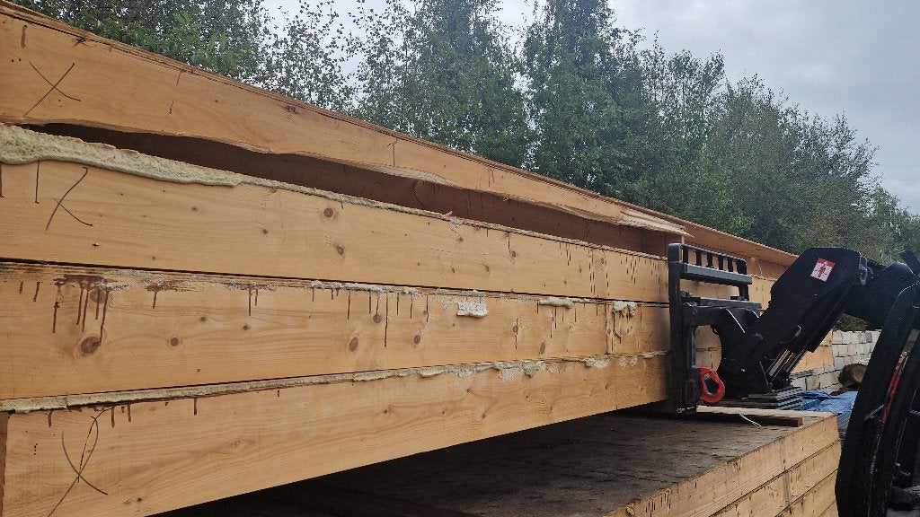Partij prefab vloerdelen dak elementen houten wanden ( 034 ), Ophalen, Gebruikt, Vloerdelen of -planken, 10 m² of meer