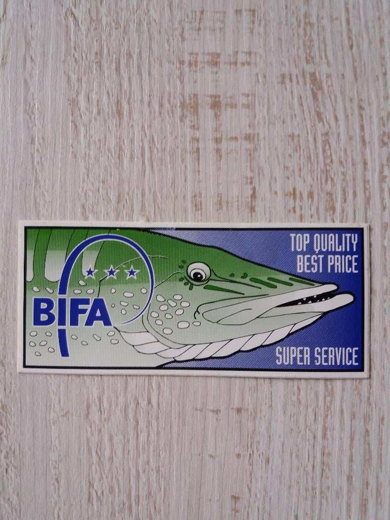 sticker BIFA TOP QUALITY BEST PRICE SUPER SERVICE ( 2 ), Ophalen of Verzenden, Zo goed als nieuw, Merk