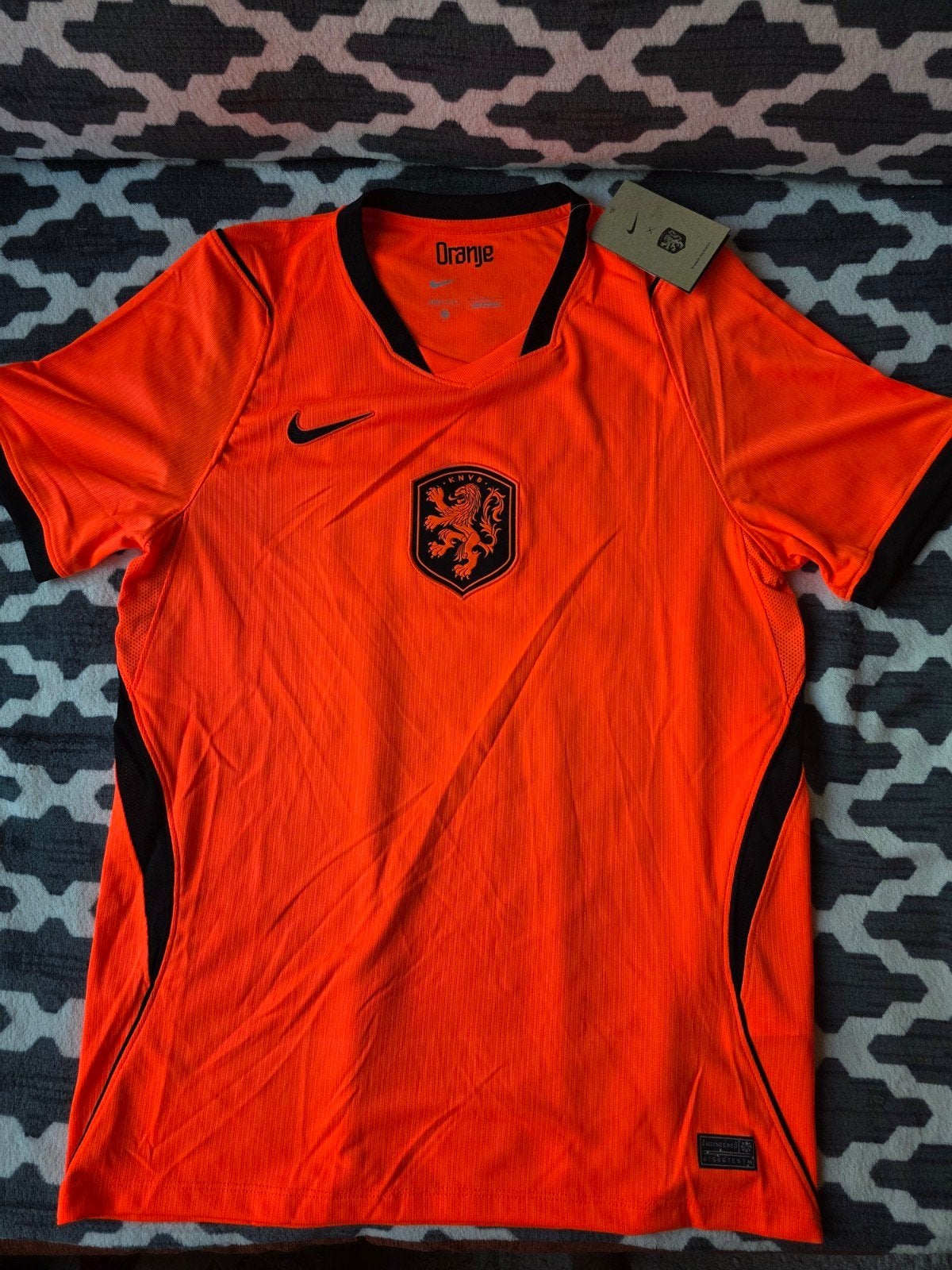 Nike Oranje KNVB Voetbalshirt - Nieuw met kaartjes, Maat 52/54 (L), Nike, Nieuw, Oranje
