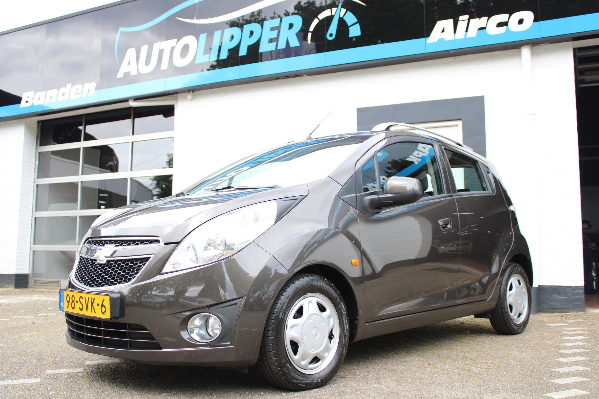 Chevrolet Spark 1.0 16V LS Bi-Fuel /Airco/5 Deuren/Nieuwe ap, Auto's, Euro 5, Stof, 4 cilinders, Bruin