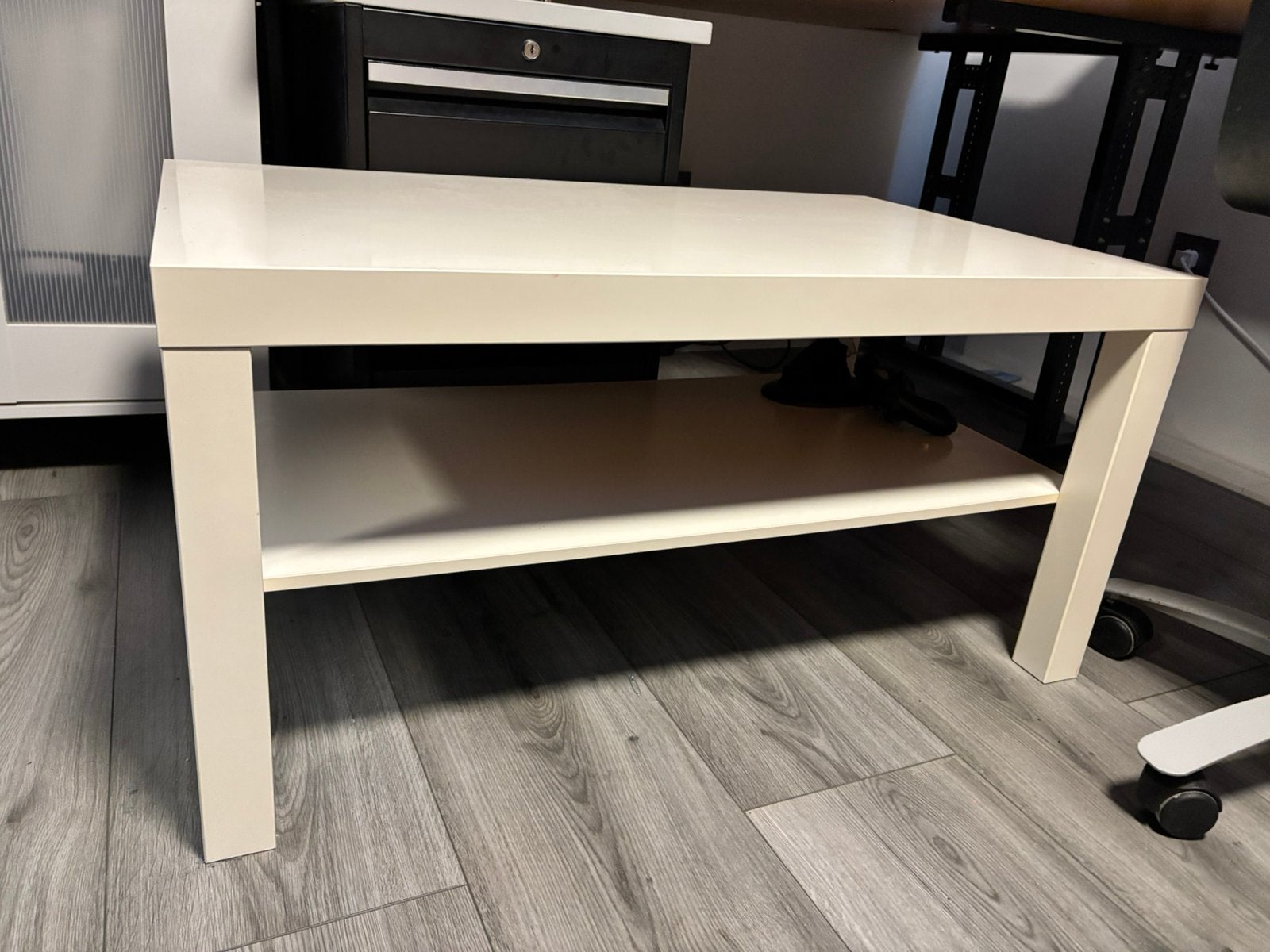 Witte salontafel bijzettafel van ikea, Ophalen, Gebruikt, 50 tot 100 cm
