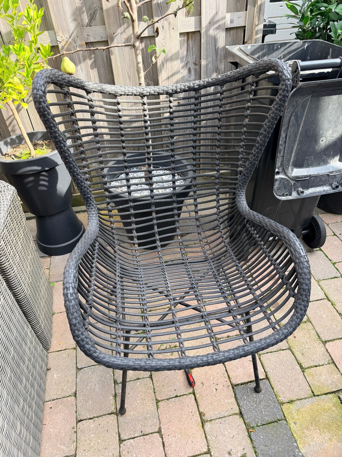 Vlinderstoel van Wicker voor in de tuin, Tuin en Terras, Ophalen