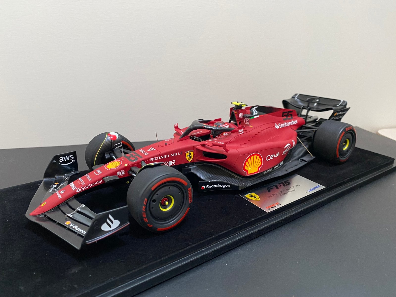 Looksmart Ferrari F1-75 Sainz 1/18 OVP, Hobby en Vrije tijd, Modelauto's | 1:18, Ophalen of Verzenden, Zo goed als nieuw, Auto