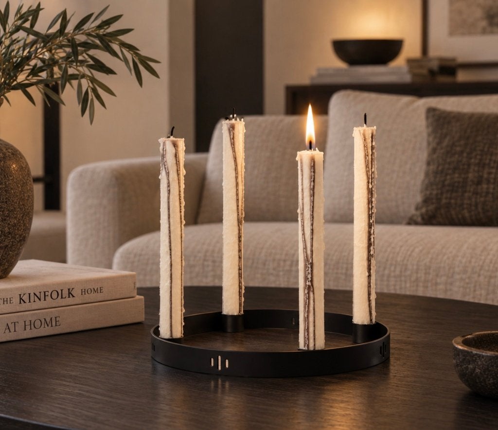 Nieuw Ferm Living kandelaar zwart brass twv € 69,00!!, Overige materialen, Zwart, Nieuw, Ophalen of Verzenden
