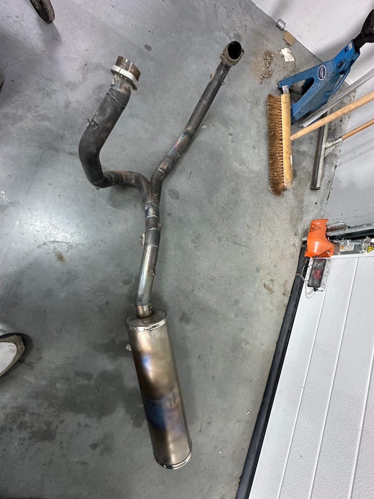 honda vtr sp1   titanium uitlaat systeem race, Motoren, Ophalen of Verzenden, Gebruikt