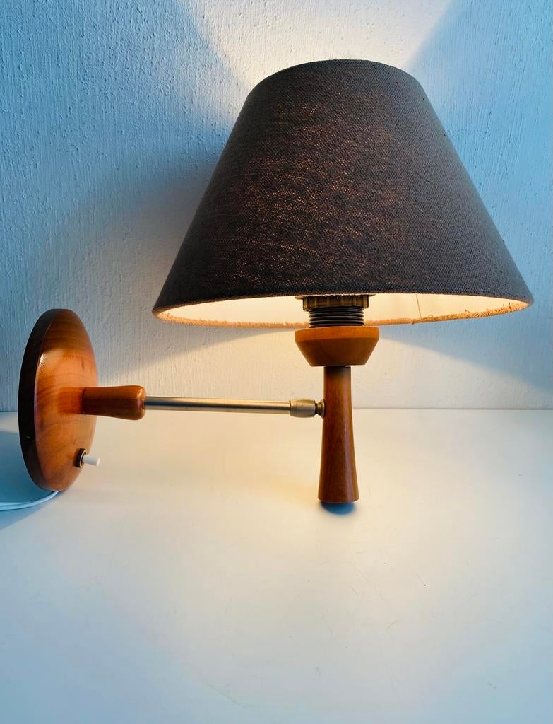 Teak houten Mid Century wandlamp, Ophalen of Verzenden, Huis en Inrichting