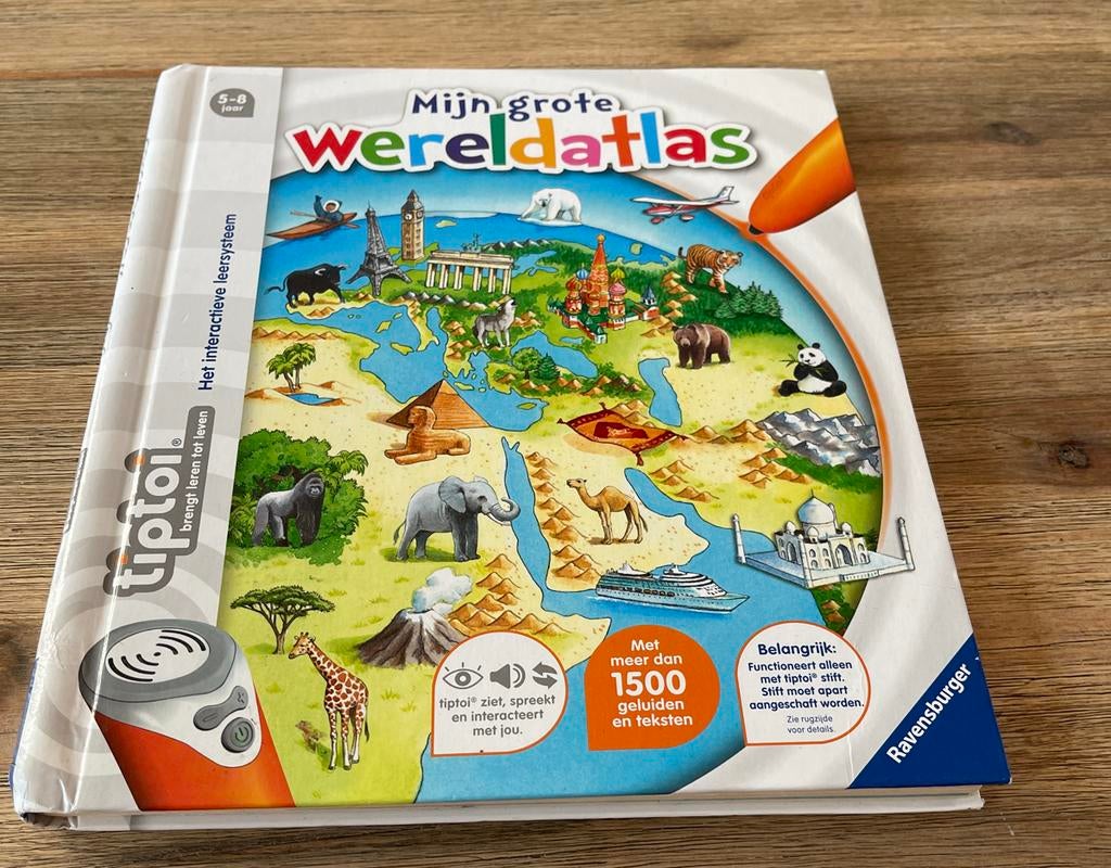 Mijn grote Wereldatlas - Tiptoi Ravensburger, Kinderen en Baby's, Speelgoed | Educatief en Creatief, Ophalen of Verzenden, Gebruikt