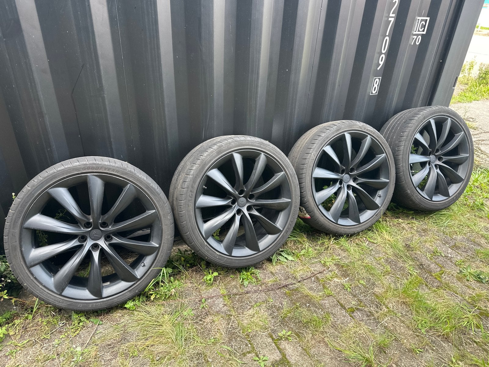 Tesla Model X Performance Velgen 22inch, Ophalen, Gebruikt, 285 mm, Banden en Velgen