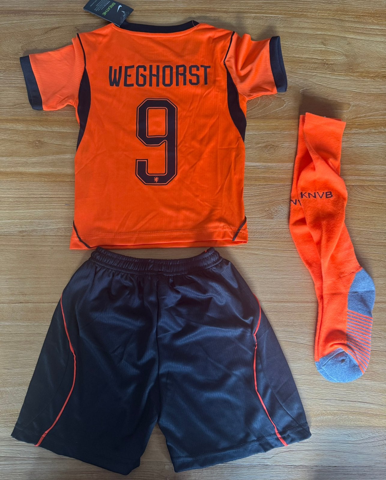 NL elftal voetbal tenue Maat26 (10-11jr) verschillende namen, Maat XS of kleiner, Ophalen of Verzenden, Nieuw, Set