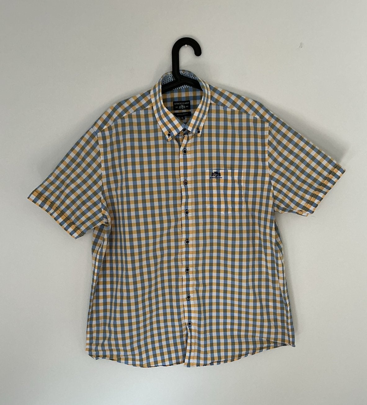 Overhemd xl korte mouwen, state of art,, Ophalen of Verzenden, Zo goed als nieuw, Overige kleuren, Halswijdte 43/44 (XL)