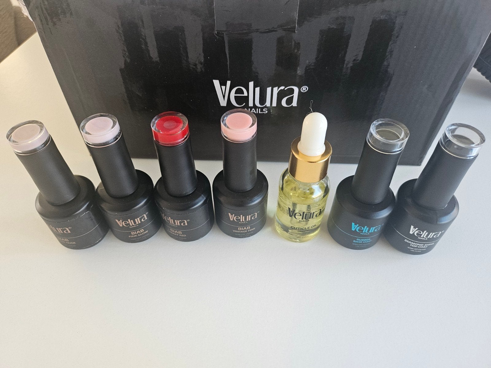 Velura Nails BIAB Gel Nagellak Set - Nieuwstaat, Ophalen of Verzenden, Nieuw, Overige kleuren, Handen en Nagels