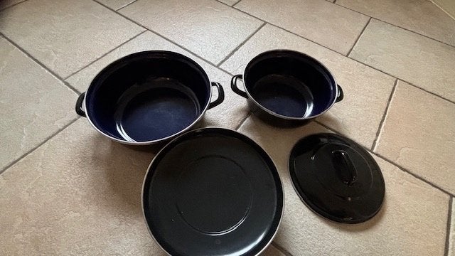 BK braadpan Ø28 cm en braadpan Ø24 cm, Ophalen of Verzenden, Gebruikt, Overige materialen, Pannenset