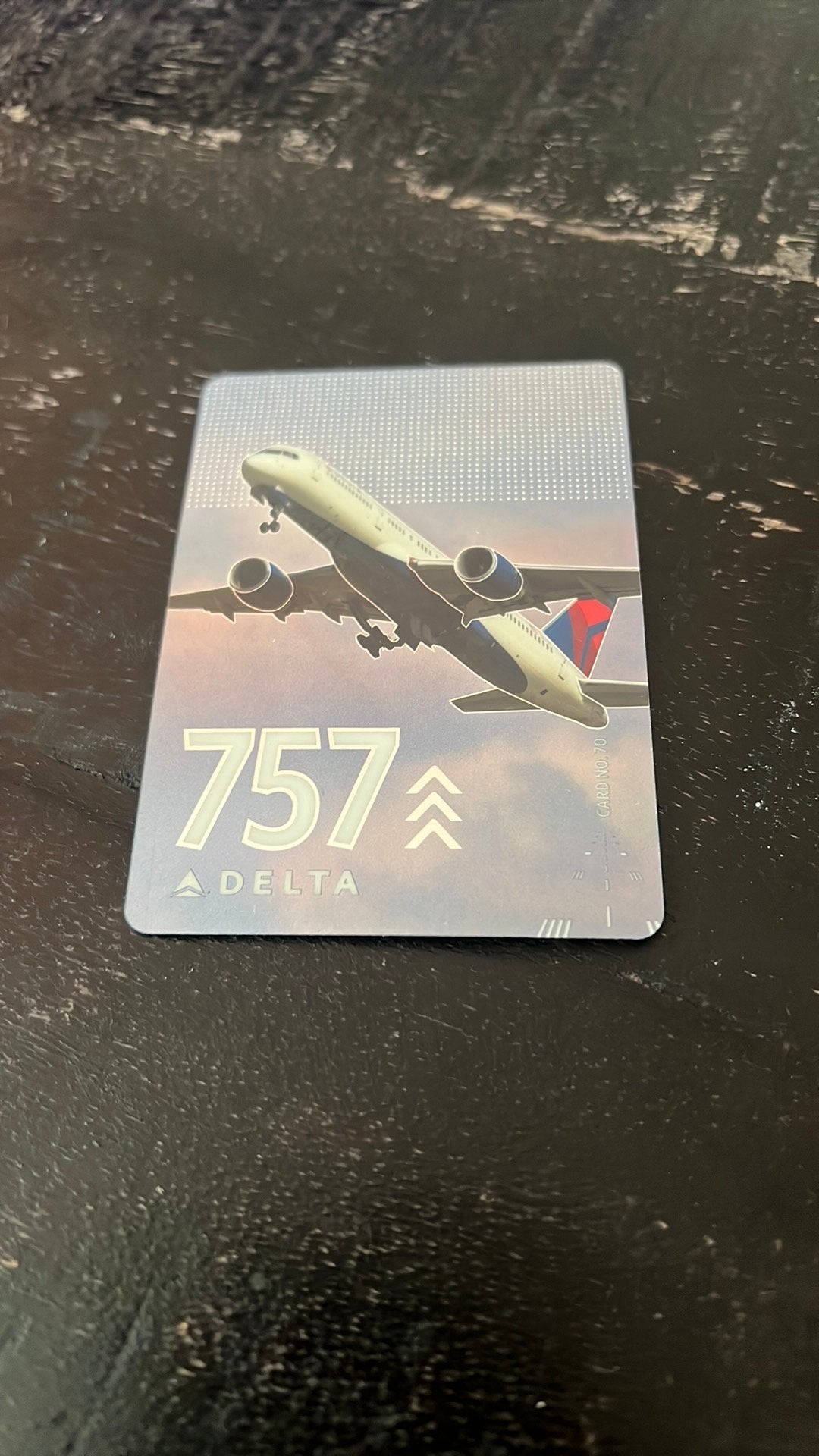 Delta Air Lines Pilot Trading Card #70 – Boeing 757, Ophalen of Verzenden, Nieuw, Kaart, Foto of Prent