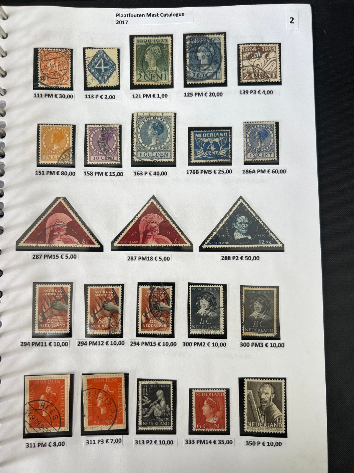 Nederlandse postzegels uit de Plaatfouten Mast Catalogus, Ophalen of Verzenden, T/m 1940, Gestempeld