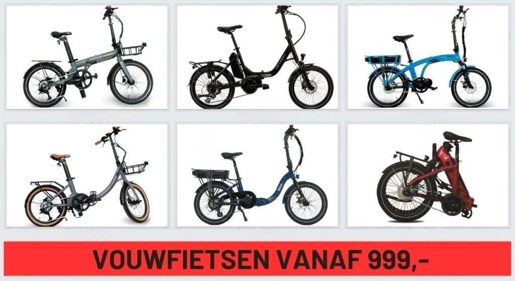 Elektrische Vouwfiets Vouwfietsen dames heren v.a. 699,-