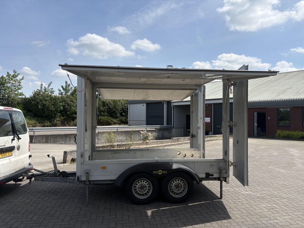 Humbaur gesloten opbouw aanhanger verkoopwagen 300x160x210cm, Gebruikt