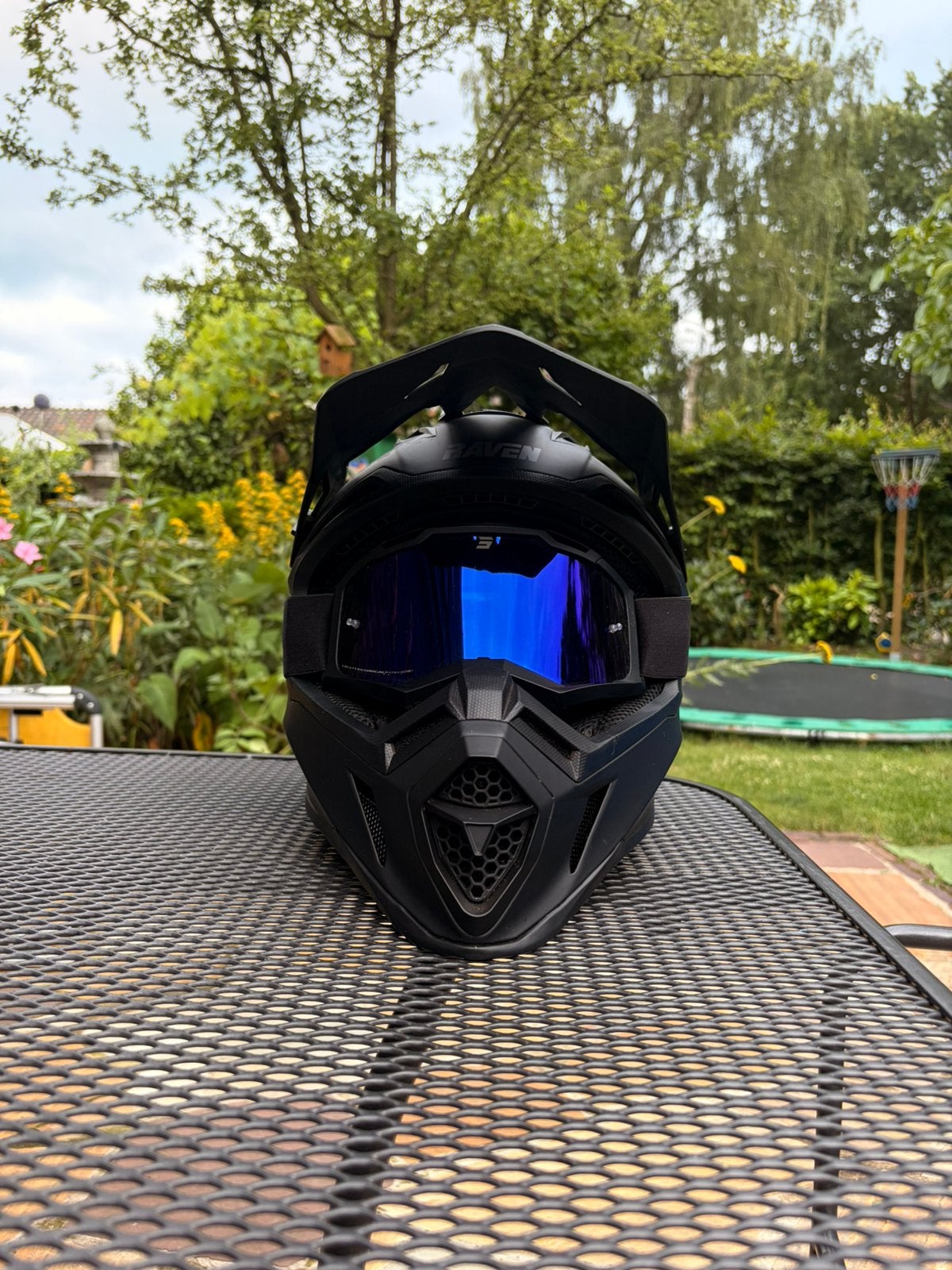 Crosshelm Raven Airborne EVO Maat L, Overige merken, Offroadhelm, Kinderen, Ophalen of Verzenden