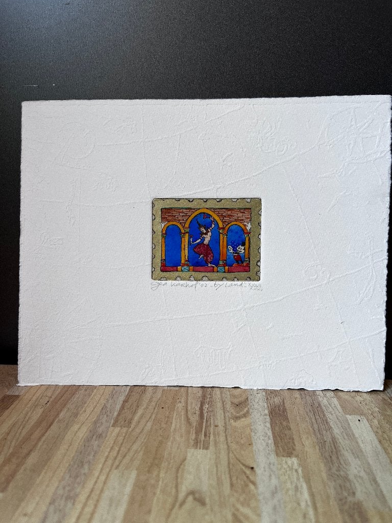 By Land 2002 (32/35) - Gea Karhof, Antiek en Kunst, 2000 tot heden, Handgekleurd, Ets, 17 cm