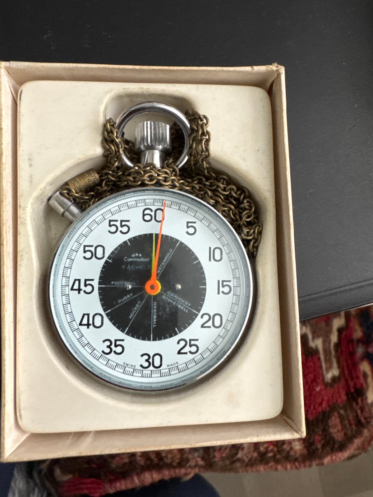 Vintage Zwitserse Sportstopwatch - Jaren '70, Ophalen of Verzenden