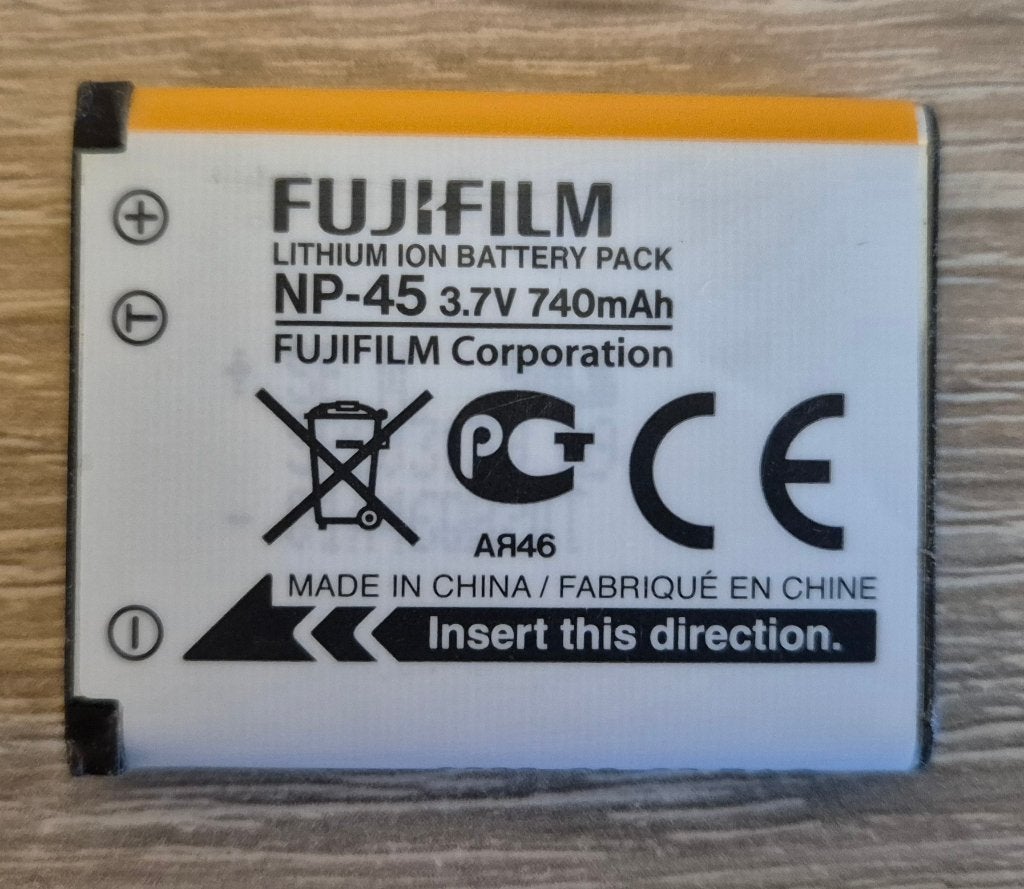 Fujifilm NP-45 accu, Ophalen of Verzenden, Gebruikt