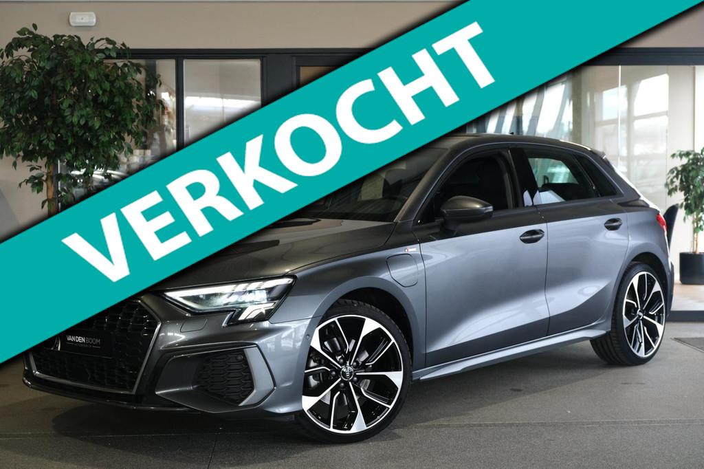 Audi A3 Sportback 40 TFSI e 204 PK S-Line Leder Navi Virtual, Gebruikt, Zwart, 4 cilinders, 71 km/l