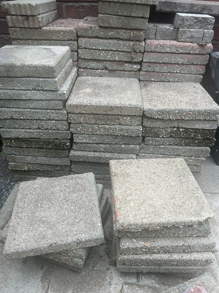 Tuintegels, Ophalen, Gebruikt, Beton, Terrastegels