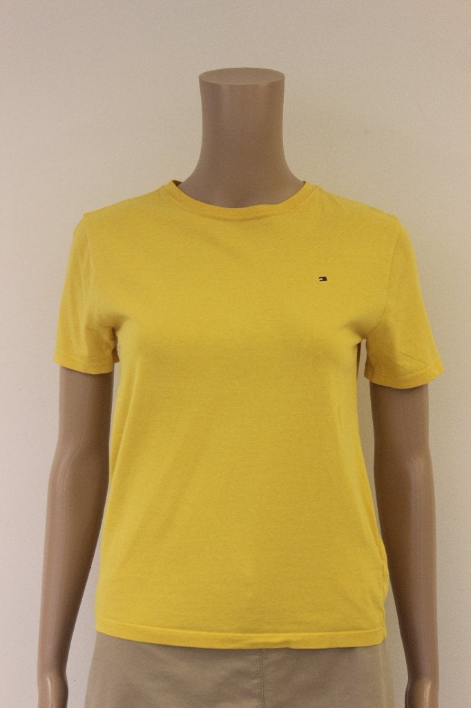 Tommy Hilfiger geel T-shirt maat 36, ., Geel, Ophalen of Verzenden, Zo goed als nieuw