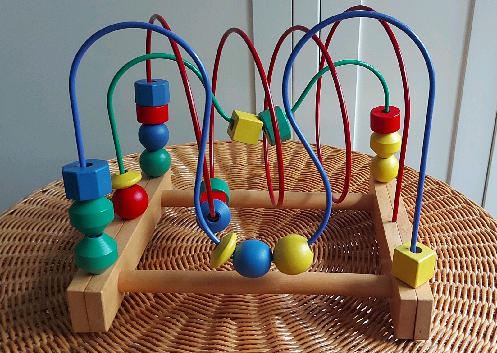 Baby peuter houten activity Kralenspiraal, Ophalen, Gebruikt, Overige typen