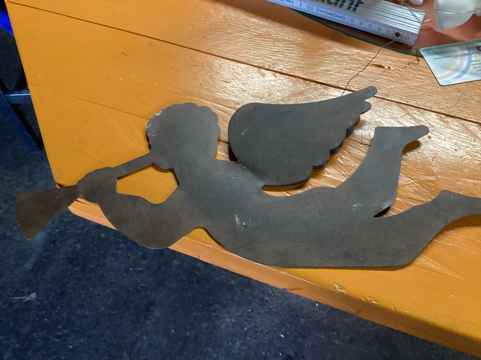 IJzeren decoratie engel met trompet, Ophalen of Verzenden