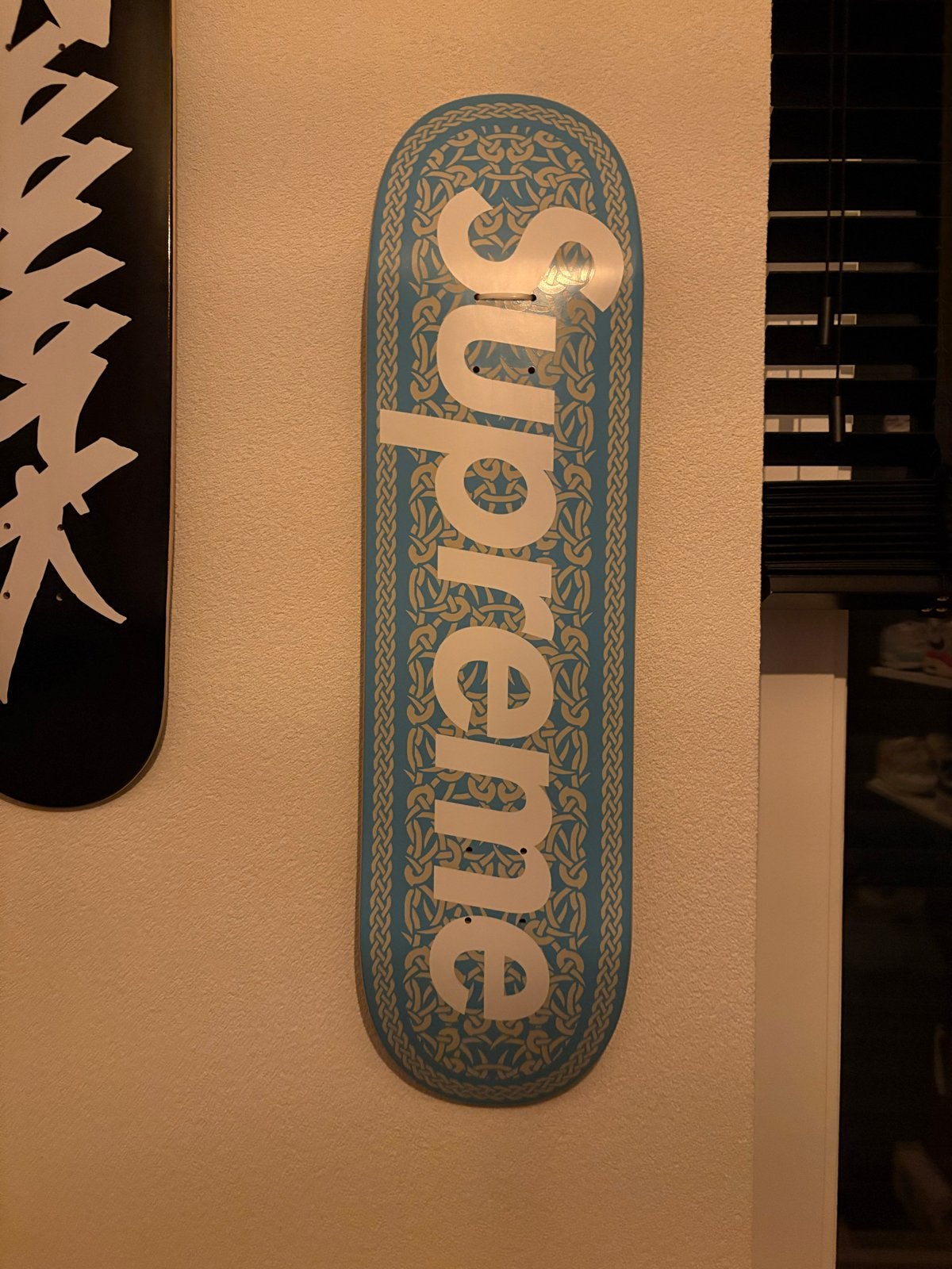 Supreme Celtic Knot Skateboard Deck Lichtblauw, Ophalen of Verzenden, Nieuw, Skateboard