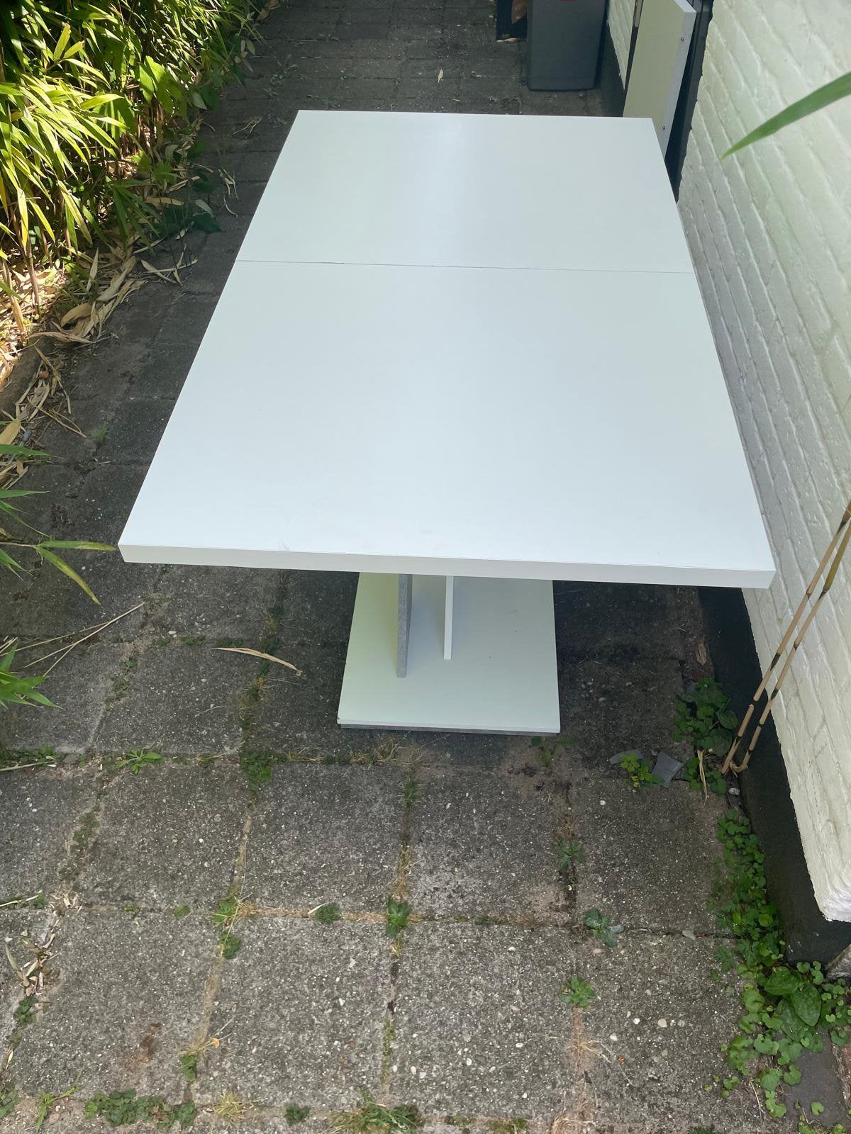 Uitschuifbare eettafel, Huis en Inrichting, Tafels | Eettafels, Ophalen, Gebruikt, 100 tot 150 cm, 50 tot 100 cm