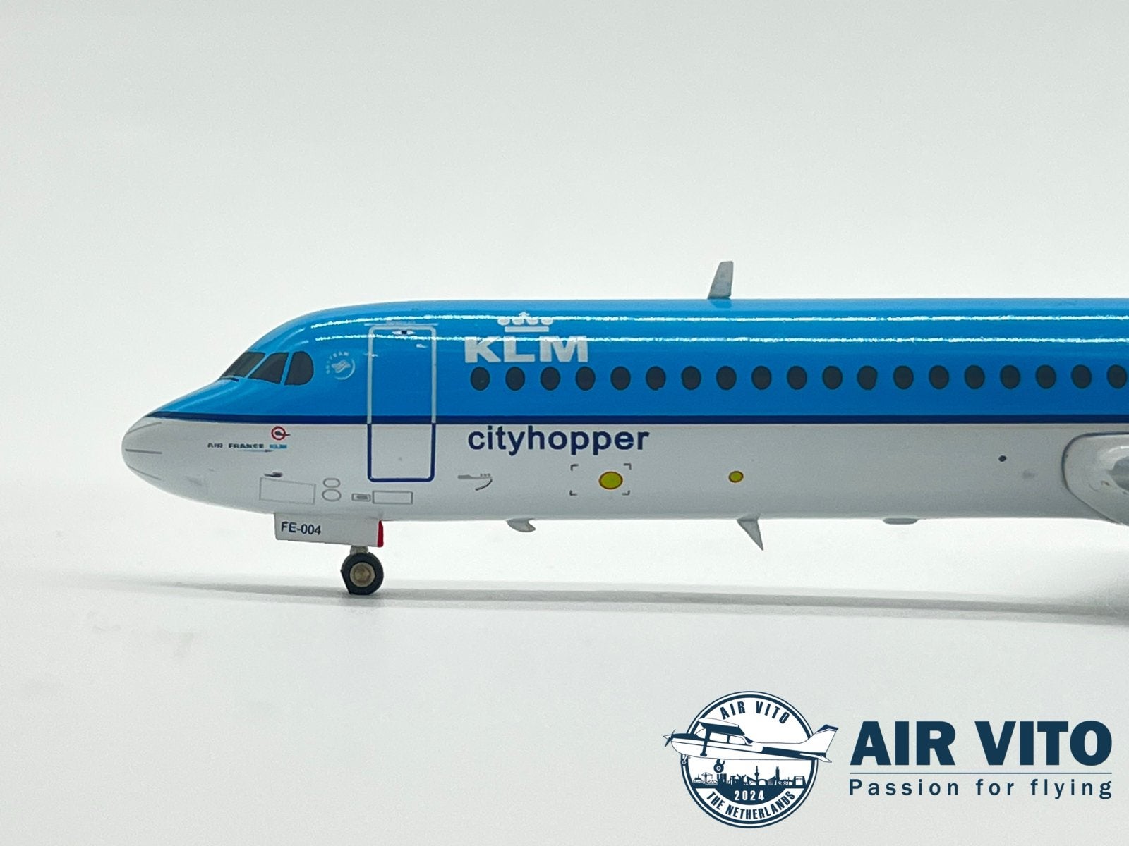 Fokker 100 KLM Cityhopper Gemini Jets - Nieuw, Verzamelen, Schaalmodel, ., Nieuw, Ophalen of Verzenden