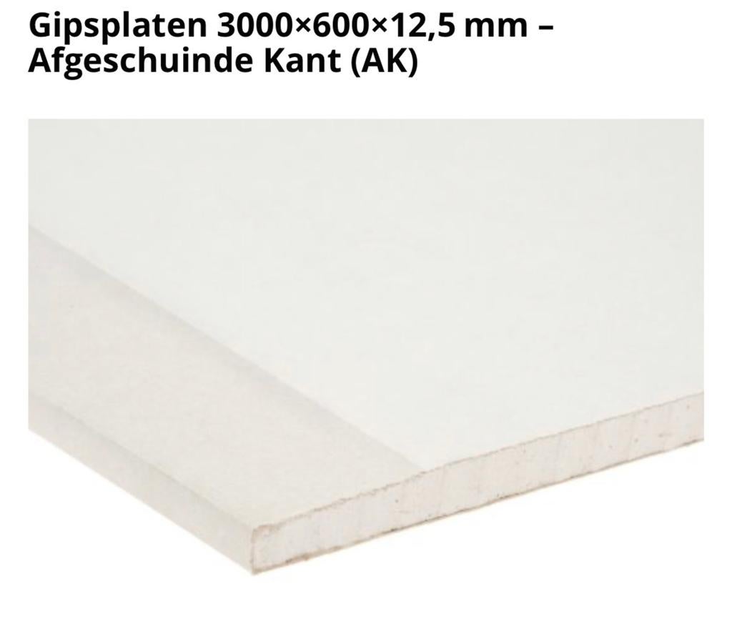 3 stuks gipsplaat 2AK 3meter, Ophalen, Zo goed als nieuw
