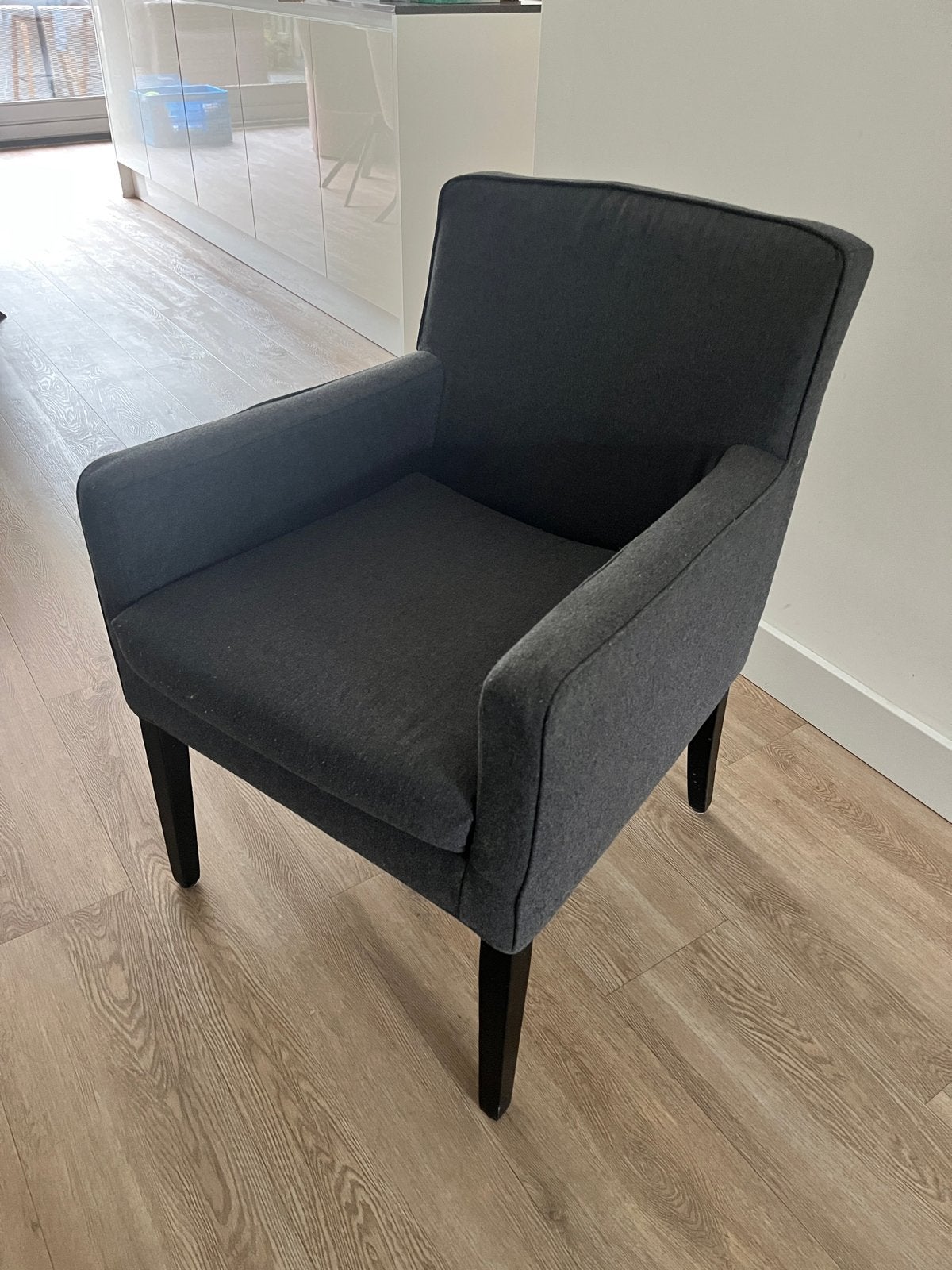 6 Het Kabinet eetkamerstoelen - Grijs/antraciet, Huis en Inrichting, Ophalen, Gebruikt, Vijf, Zes of meer stoelen, Stof