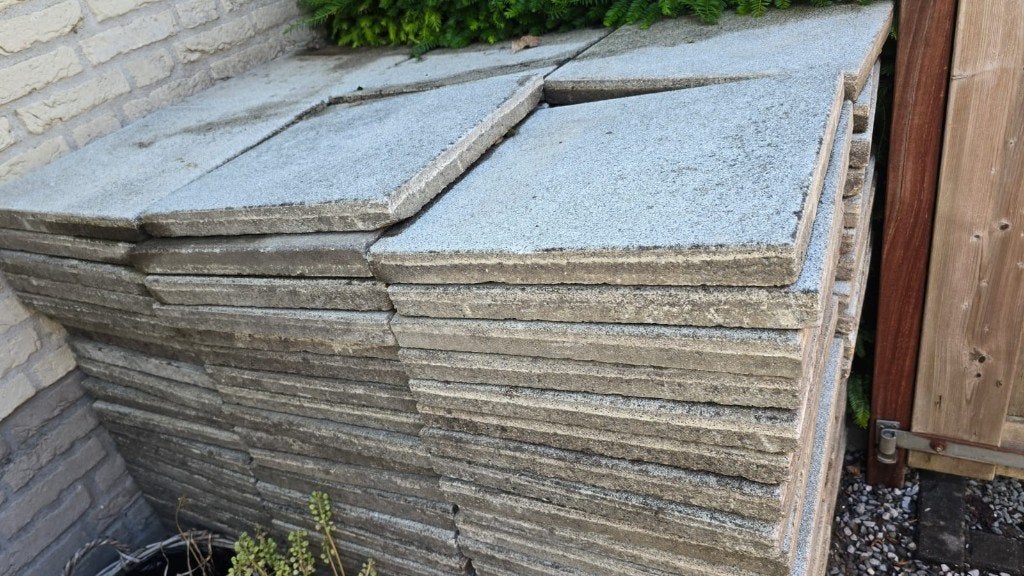 Betonnen tuintegel, Tuin en Terras, Tegels en Klinkers, Ophalen, Gebruikt, 10 m² of meer, Beton