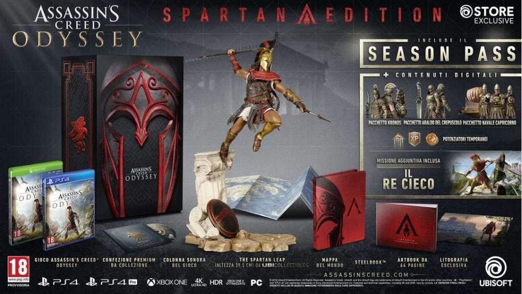 Assassins Creed Odyssey: Spartan Collectors Edition PS4, Gebruikt, Verzenden, 1 speler, Niet ingevuld