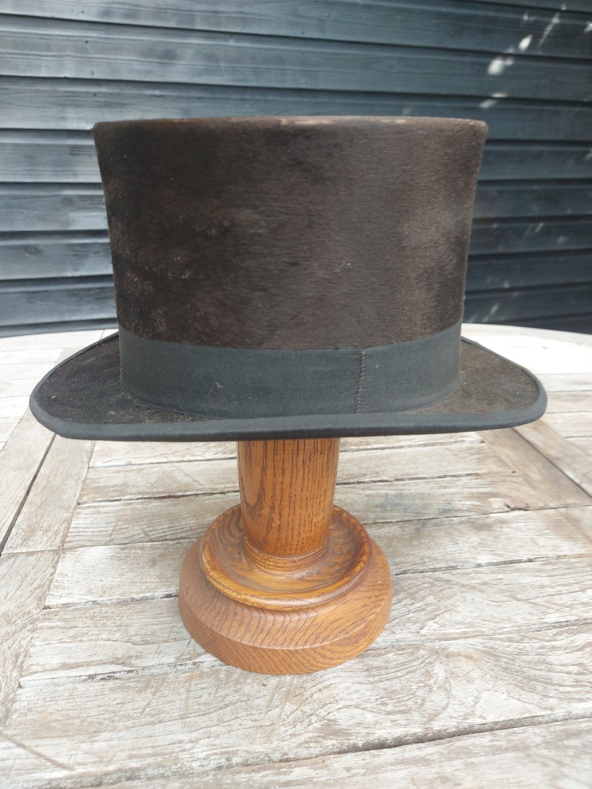 Antieke hoge hoed, Ophalen of Verzenden, Gedragen, 55 cm (S, 6⅞ inch) of minder, Hoed