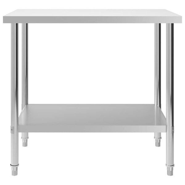 Keukenwerktafel 100x60x85 cm roestvrij staal nieuw in doos