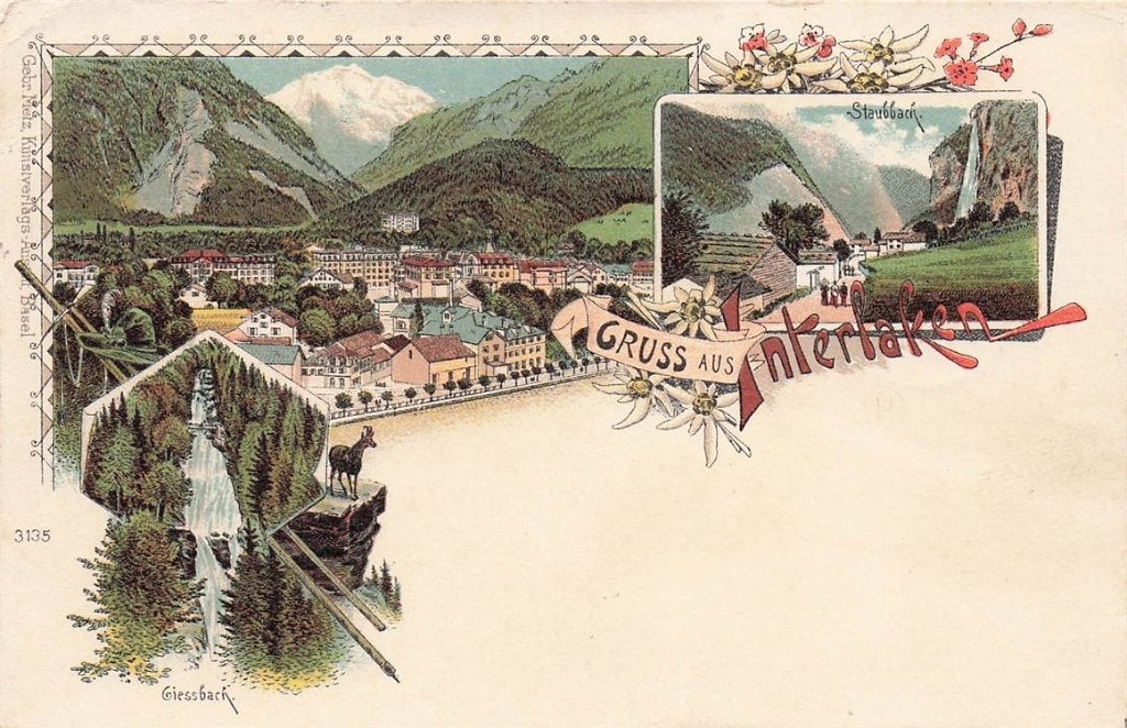 702-165-041 Interlaken, Ophalen of Verzenden, Voor 1920, Overig Europa