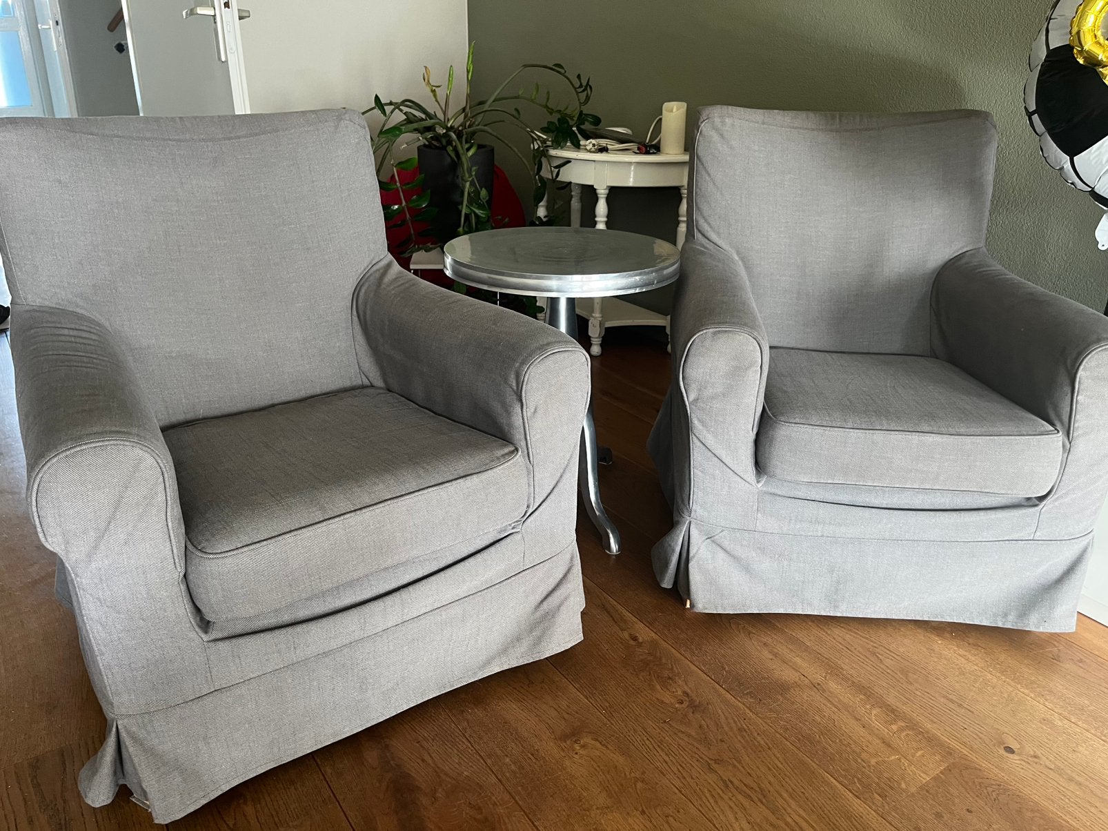 2 fauteuils, Ophalen, Gebruikt, 75 tot 100 cm, Stof