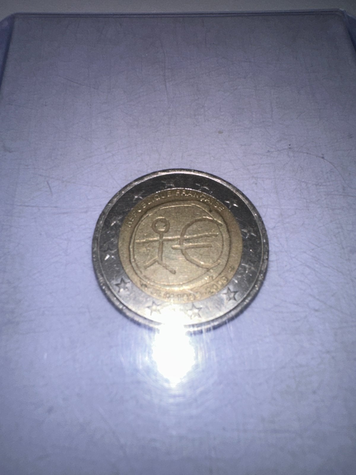 2 Euro Herdenkingsmunt Frankrijk 2009 EMU, Postzegels en Munten, Munten | Europa | Euromunten, Ophalen of Verzenden, Frankrijk