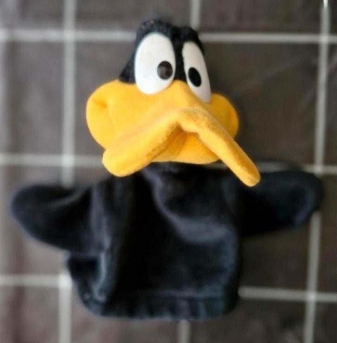 Poppenkastpop Daffy Duck, Ophalen of Verzenden, Zo goed als nieuw