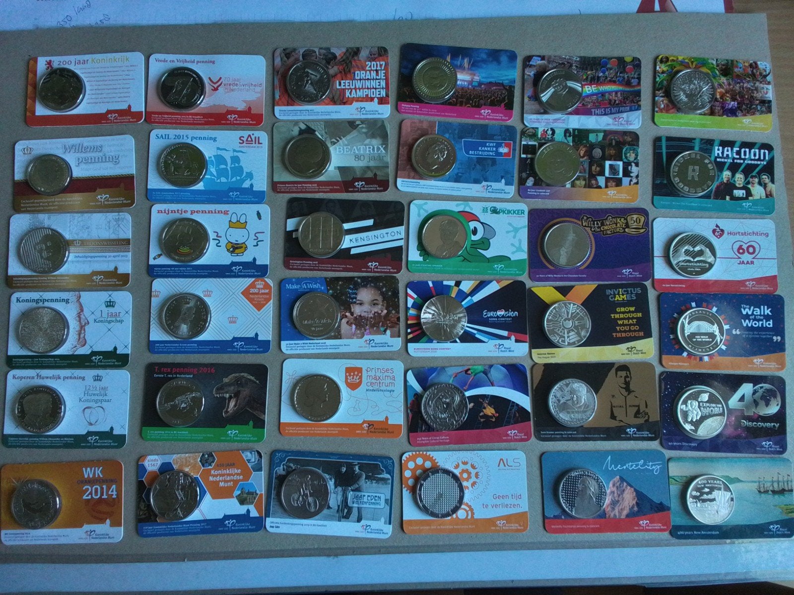 UITZOEKEN Penningen in coincard, Ophalen of Verzenden, Nederland