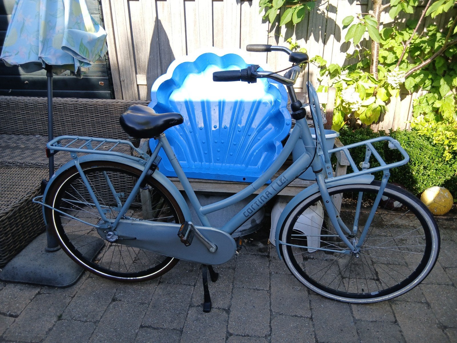 dames fiets cortina u4 transport licht blauw, Fietsen en Brommers, Fietsen | Dames | Damesfietsen, Ophalen, Gebruikt, Overige merken