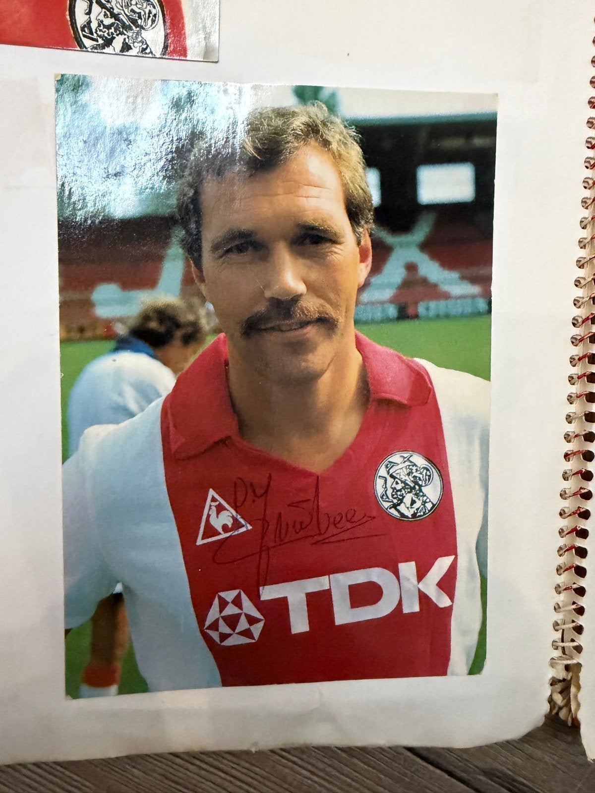 Gesigneerde foto Leo van Veen (Ajax), Verzamelen, Ophalen of Verzenden, Zo goed als nieuw, Ajax, Poster, Plaatje of Sticker
