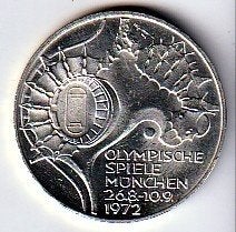 10  mark  1972  F  Duitsland. km. 133, Ophalen of Verzenden, Duitsland, Losse munt, Zilver