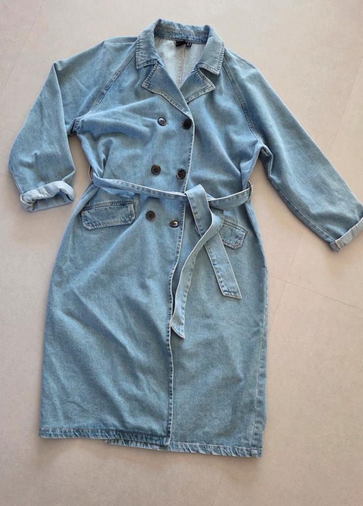 VERO MODA spijkerjas lang XL spijker trenchcoat, Ophalen, Zo goed als nieuw, Blauw